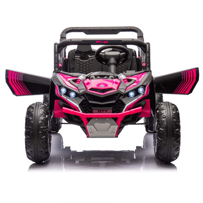 HIFINE 24V Two-Seater Kids Ride On UTV - Pink