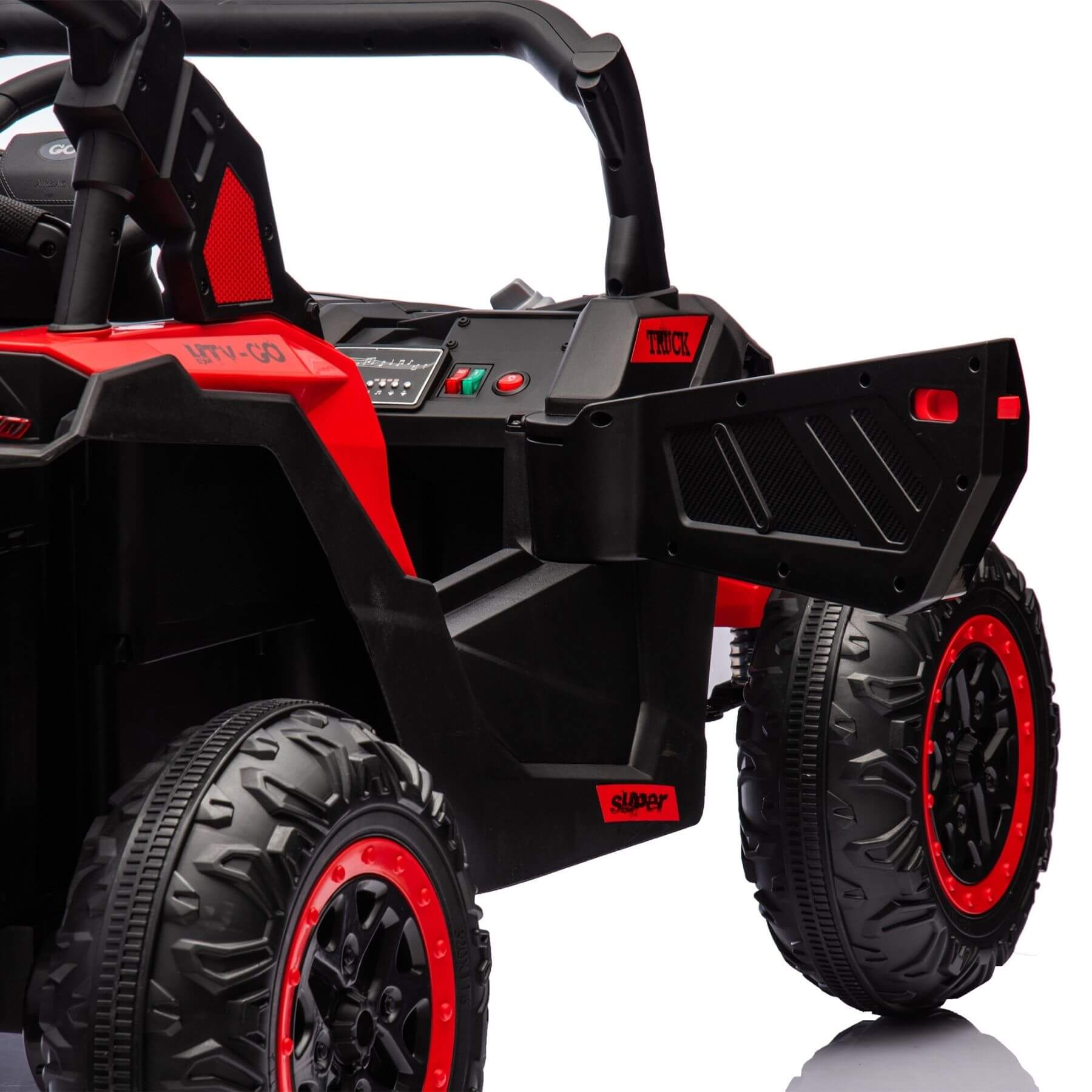 HIFINE 24V Two-Seater Kids Ride On UTV - Red