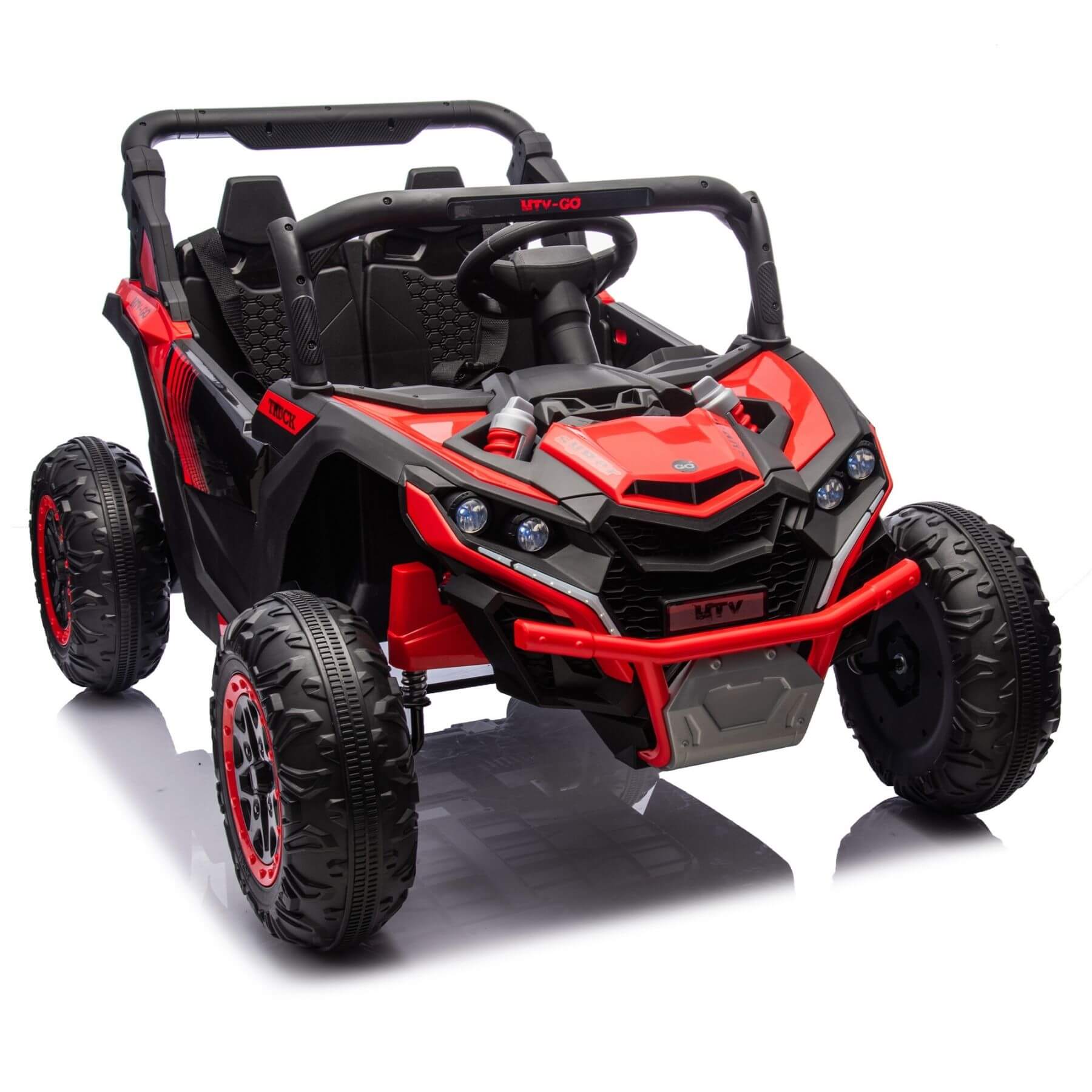 HIFINE 24V Two-Seater Kids Ride On UTV - Red