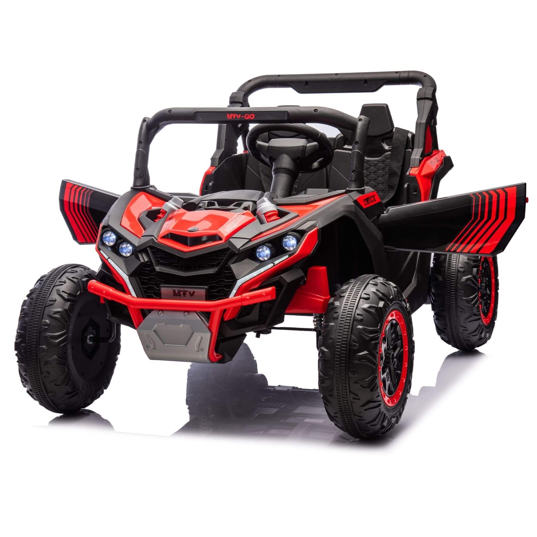 HIFINE 24V Two-Seater Kids Ride On UTV - Red