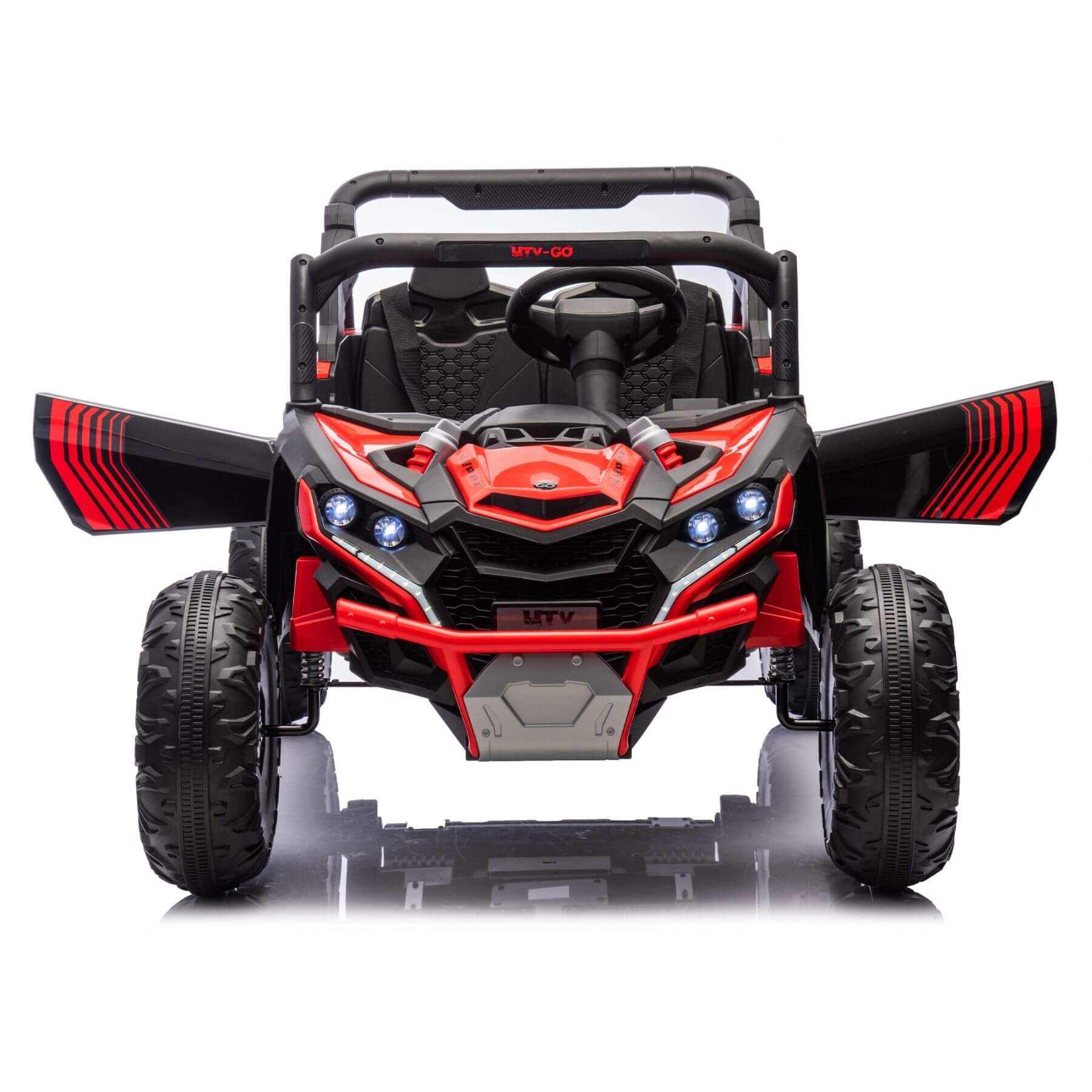 HIFINE 24V Two-Seater Kids Ride On UTV - Red