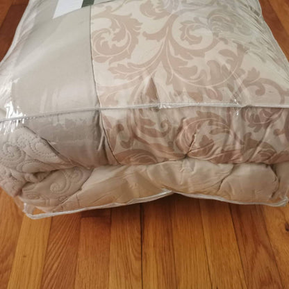 Ramsey Embroidered 8 Piece Comforter Set Neutral Queen (Open Box)