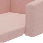 Detail of Qaba 2-in-1 Kids Fold Out Chair Convertible Sofa to Lounger Pink