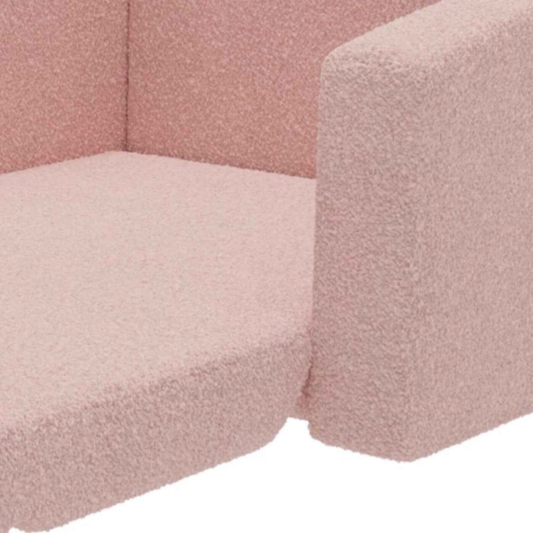 Detail of Qaba 2-in-1 Kids Fold Out Chair Convertible Sofa to Lounger Pink