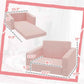 Qaba 2-in-1 Kids Fold Out Chair Convertible Sofa to Lounger Pink