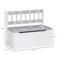 Qaba 2-in-1 Kids Wooden Toy Organizer Chest with Seat Bench Grey