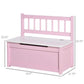 Qaba 2-in-1 Kids Wooden Toy Organizer Chest with Seat Bench Pink