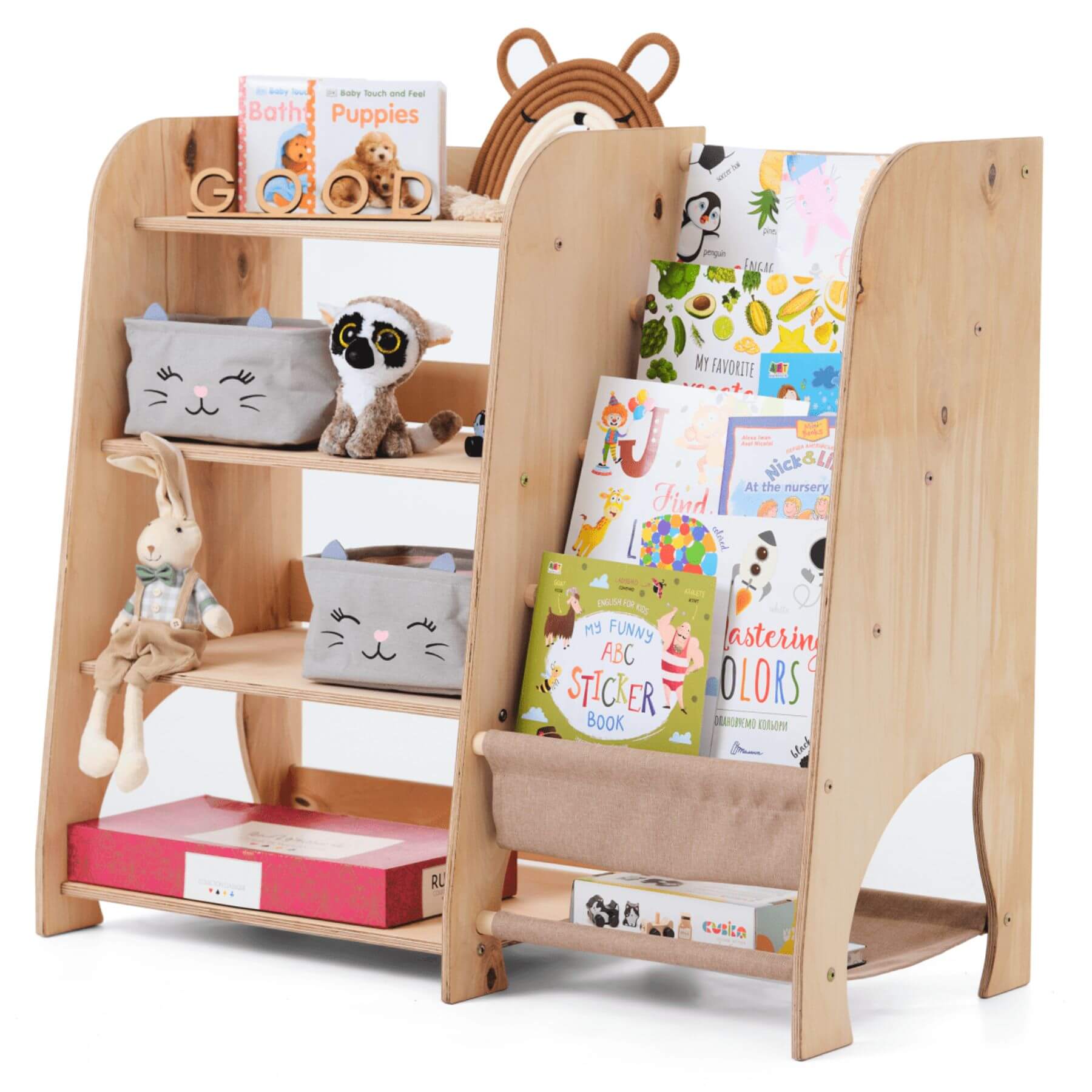 Goodevas Montessori Shelves for Toddler 2in1 Beige