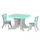 Qaba 3pc Kids Table and Chairs Set for 3-6 Years Light Blue