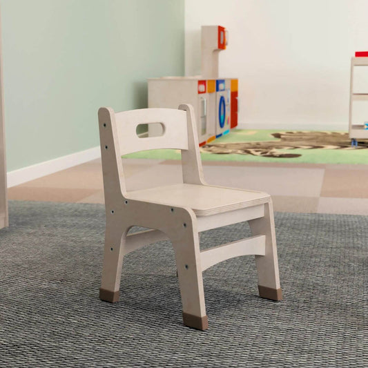 Flash Furniture Bright Beginnings 2PK Natural 10" Wooden Classroom Chair