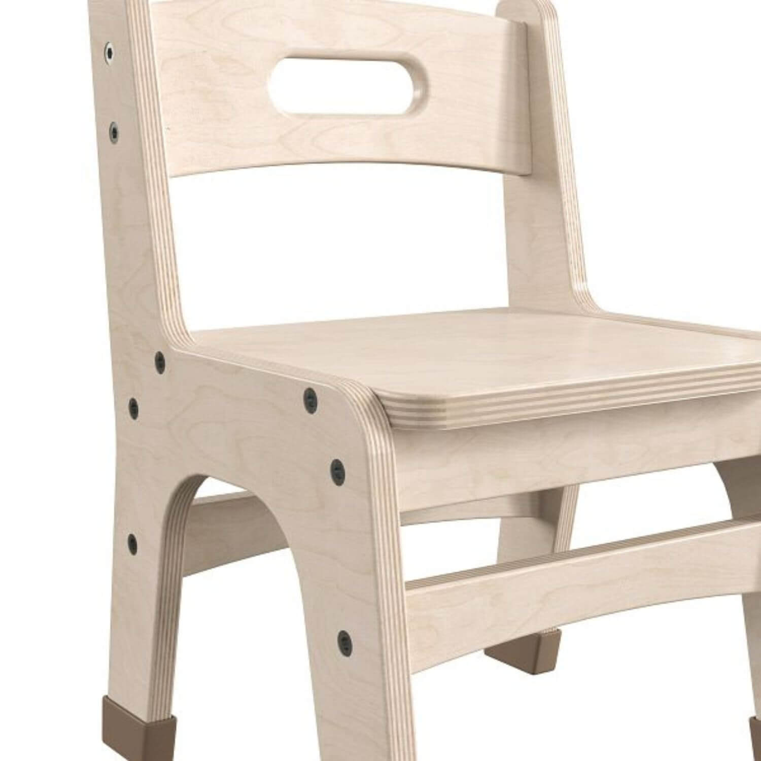 Flash Furniture Bright Beginnings 2PK Natural 9" Wooden Classroom Chairs