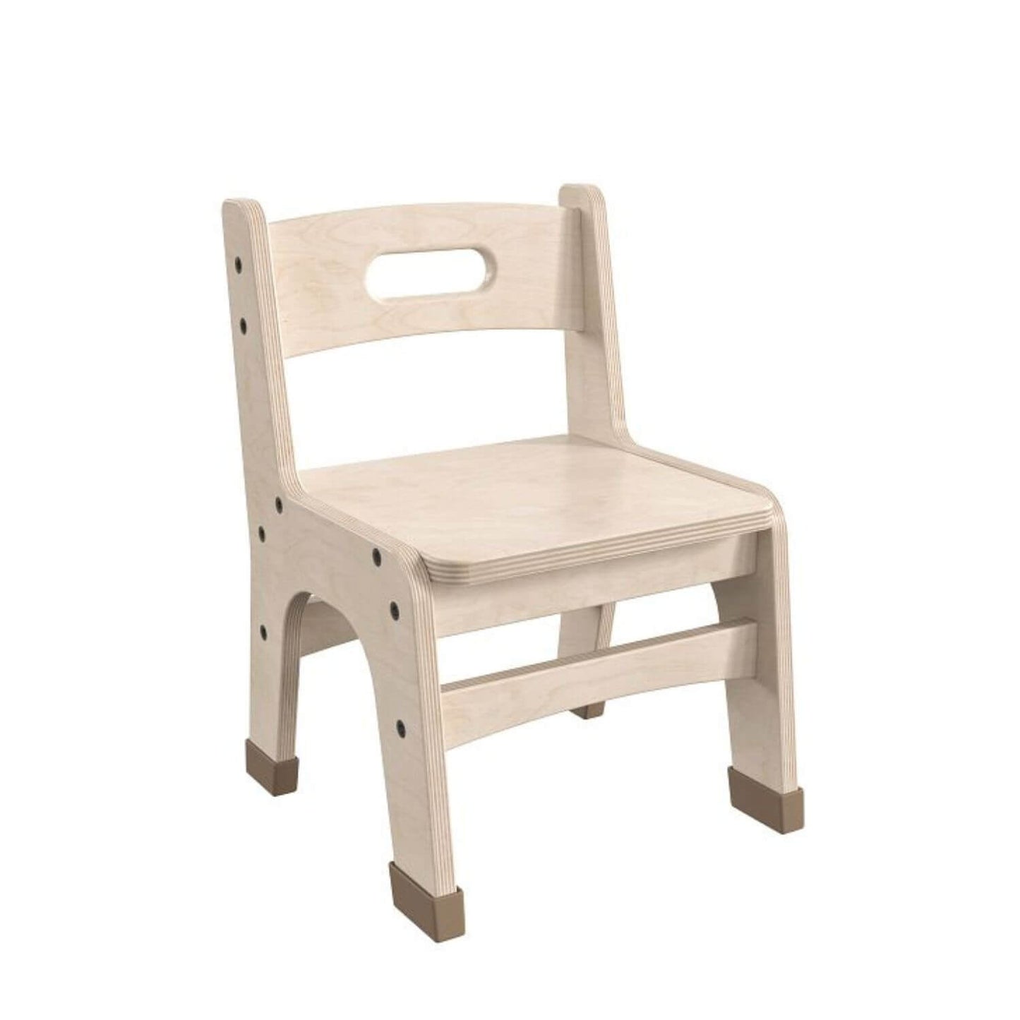 Flash Furniture Bright Beginnings 2PK Natural 9" Wooden Classroom Chairs