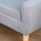 Detail of Qaba 2-Seat Kids Sofa Linen Fabric and Wooden Frame Sofa Gray