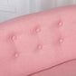 Detail of Qaba 2-Seat Kids Sofa Linen Fabric and Wooden Frame Sofa Pink