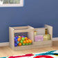 Flash Furniture Bright Beginnings 2-Tier/2 Side Shelf with Clear Storage Bin
