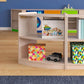 Flash Furniture Bright Beginnings 2-Tier Bowed Wooden Classroom Corner Shelf