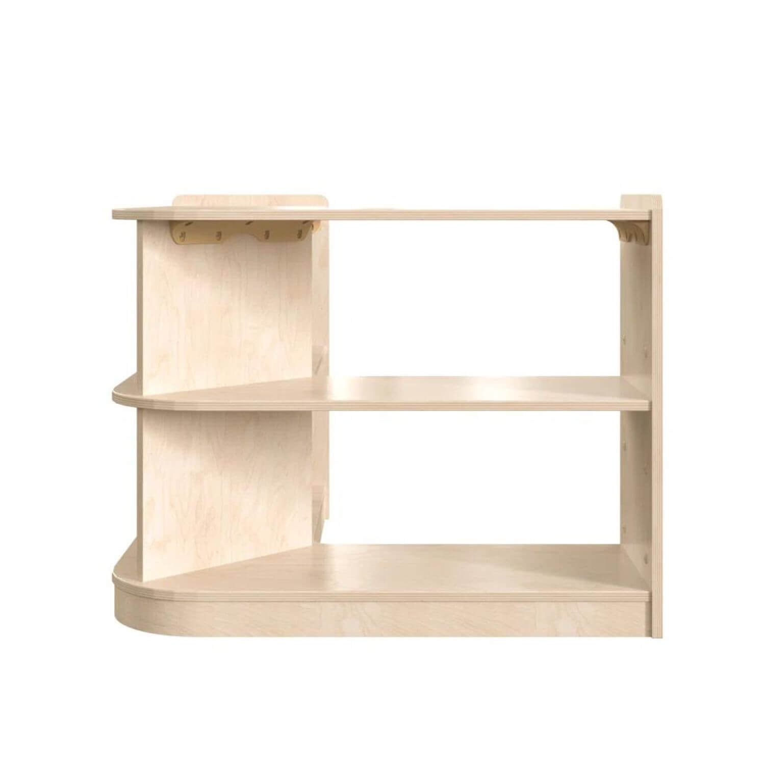 Flash Furniture Bright Beginnings 2-Tier Wooden Classroom Corner Open Shelf