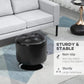 HOMCOM 360° Swivel Foot Stool Black