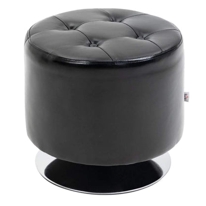 HOMCOM 360° Swivel Foot Stool Black