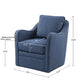 Madison Park Brianne Wide Seat Swivel Arm Chair | Navy