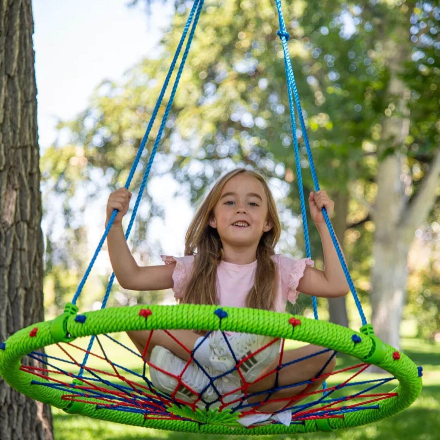 Girl Playing Hape 38" Dreamcatcher by Trelines