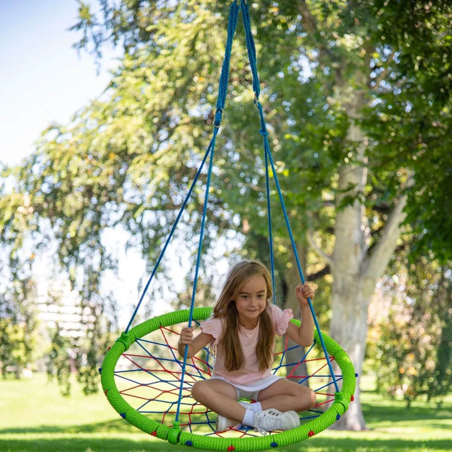 Girl Playing Hape 38" Dreamcatcher by Trelines