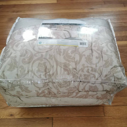 Ramsey Embroidered 8 Piece Comforter Set Neutral Queen (Open Box)