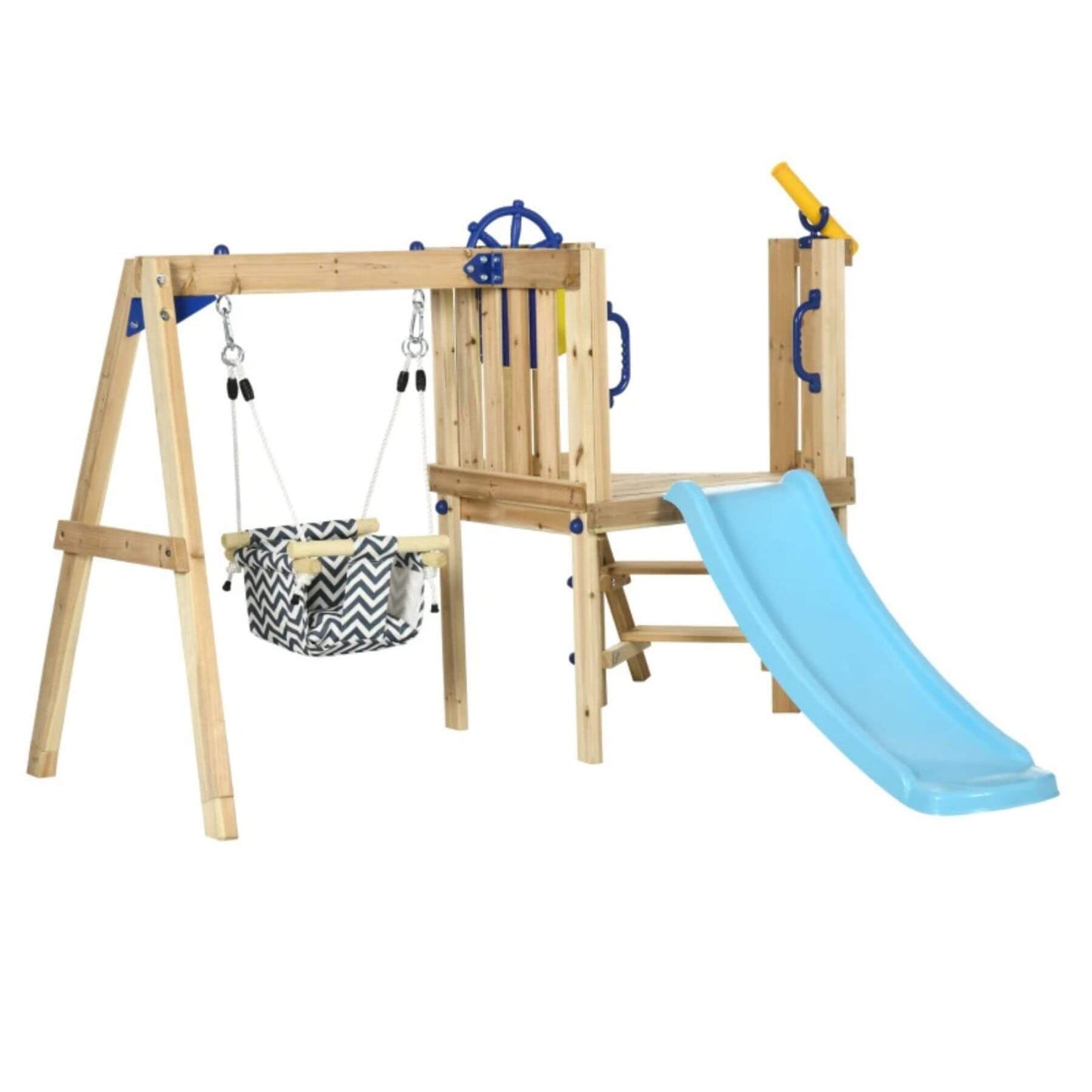 Outsunny 3 in 1 Wooden Outdoor Playset