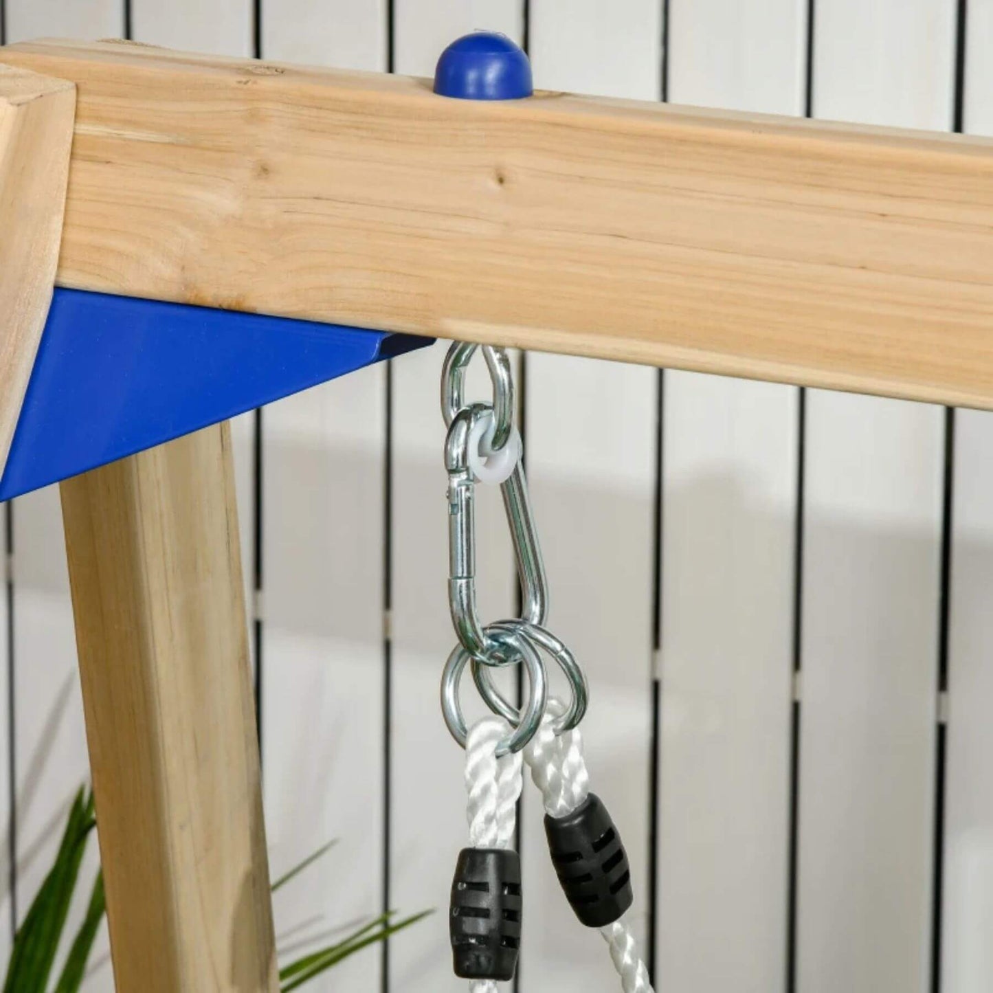 Detail of Outsunny 3 in 1 Wooden Outdoor Playset