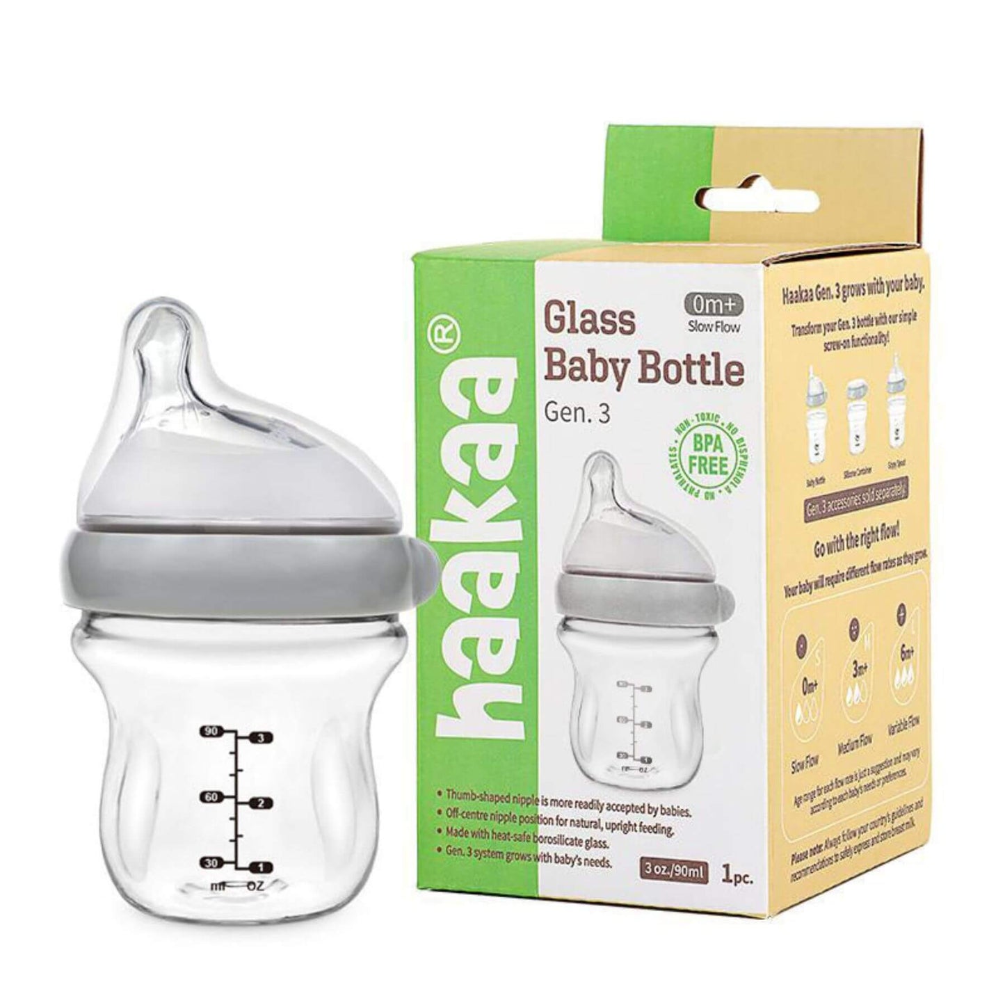 Haakaa Generation 3 Glass Baby Bottle