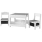 Qaba 3pc Kids Table and Chair Set Grey