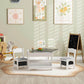 Qaba 3pc Kids Table and Chair Set Grey