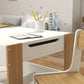 Detail of Qaba 3pc Kids Table and Chair Set Natural Wood