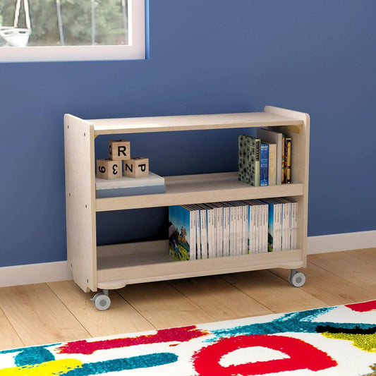 Flash Furniture Bright Beginnings 3-Shelf Wood Mobile Storage Cart