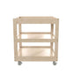 Flash Furniture Bright Beginnings 3 Shelf Square Wooden Mobile Storage Cart
