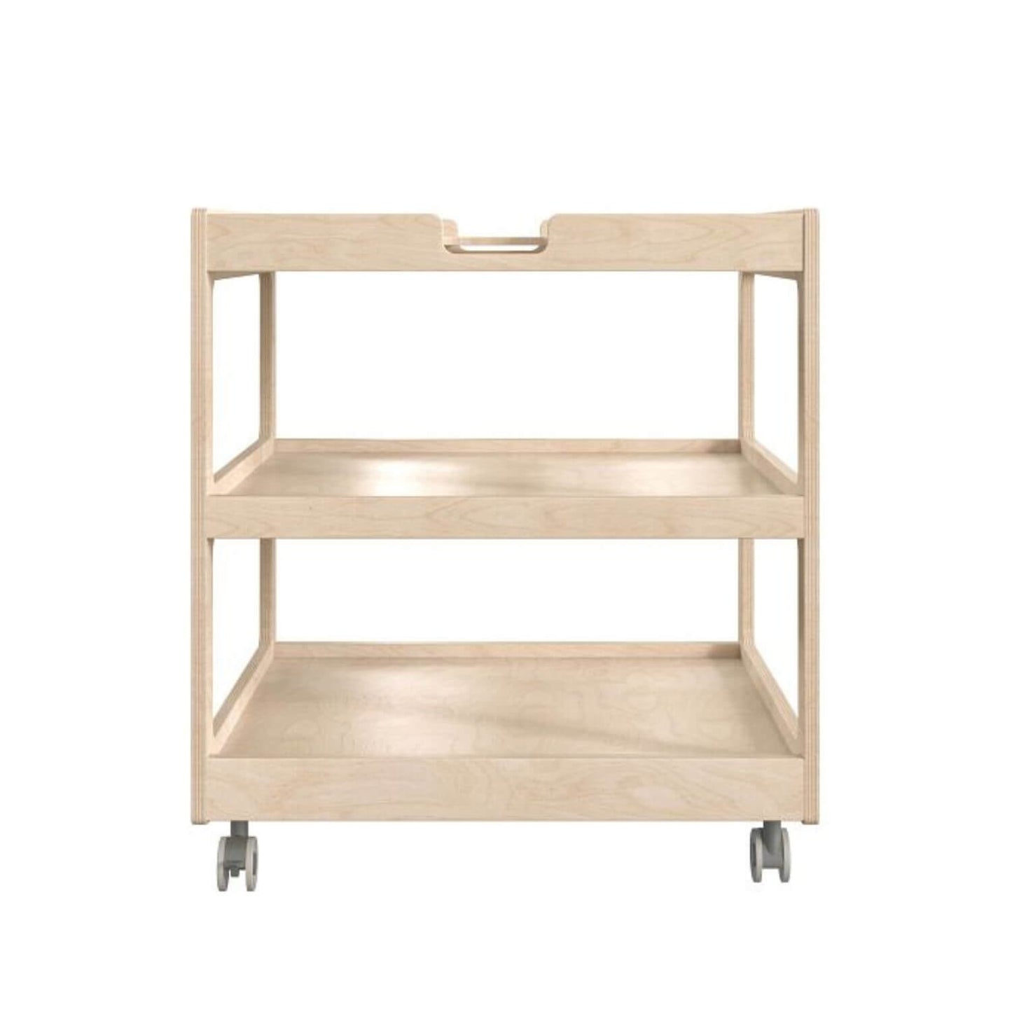 Flash Furniture Bright Beginnings 3 Shelf Square Wooden Mobile Storage Cart