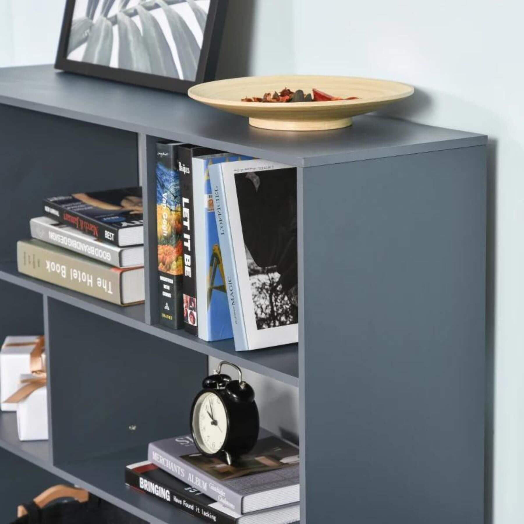 Detail of HOMCOM 3-Tier Child Bookcase Grey