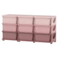 Qaba 29.5" 3 Tier Kids Storage Unit Dresser Tower w/ 9 Drawers Pink