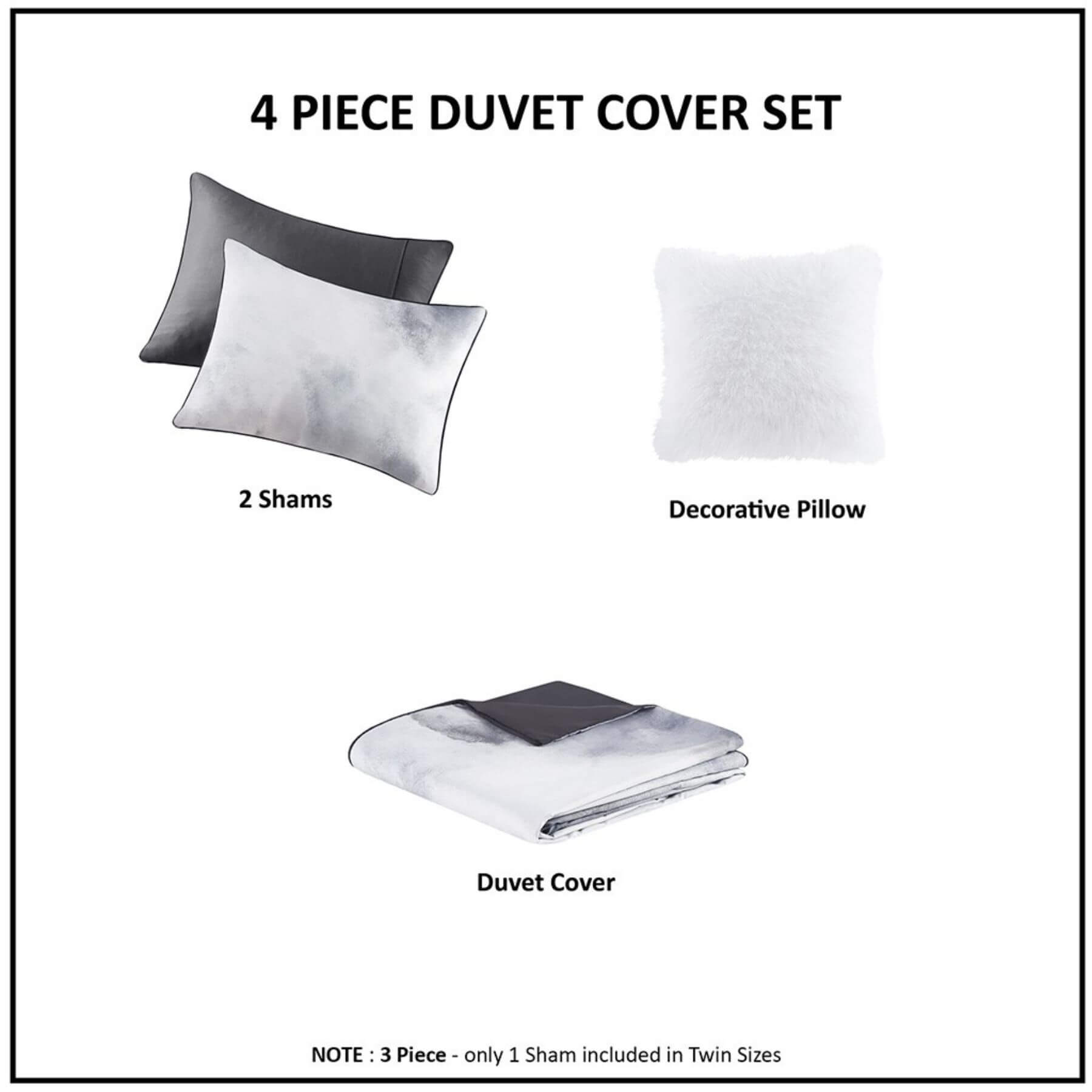 4 Piece Duvet Cover Set