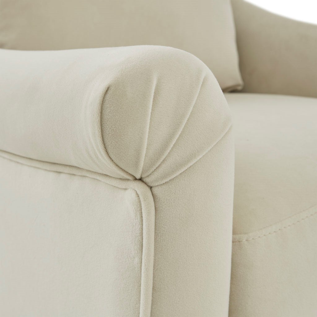 Madison Park Deanna Upholstered Swivel Accent Chair | Cream