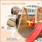 Detail of Outsunny 4-in-1 Wooden Swing Set with Swing Red