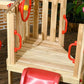 Detail of Outsunny 4-in-1 Wooden Swing Set with Swing Red