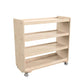 Flash Furniture Bright Beginnings 4 Shelf Wood Mobile Storage Cart