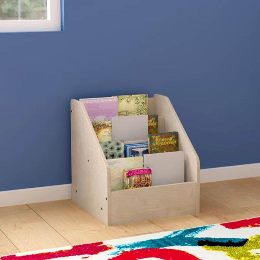 Flash Furniture Bright Beginnings 4 Tier Wooden Classroom Bookstand Display