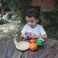 Boy Playing PlanToys 5 Colors Veggie Set