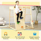 Girl Playing on Qaba 5-in-1 Indoor Jungle Gym Playground Beech Wood