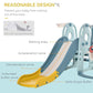 Detail of Qaba 5-in-1 Toddler Playset, Baby Slide and Swing Set, Blue & White & Yellow