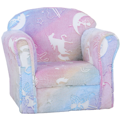 Qaba Kids Sofa with Glowing Fairy Design for 18-36 Months, Multicolor