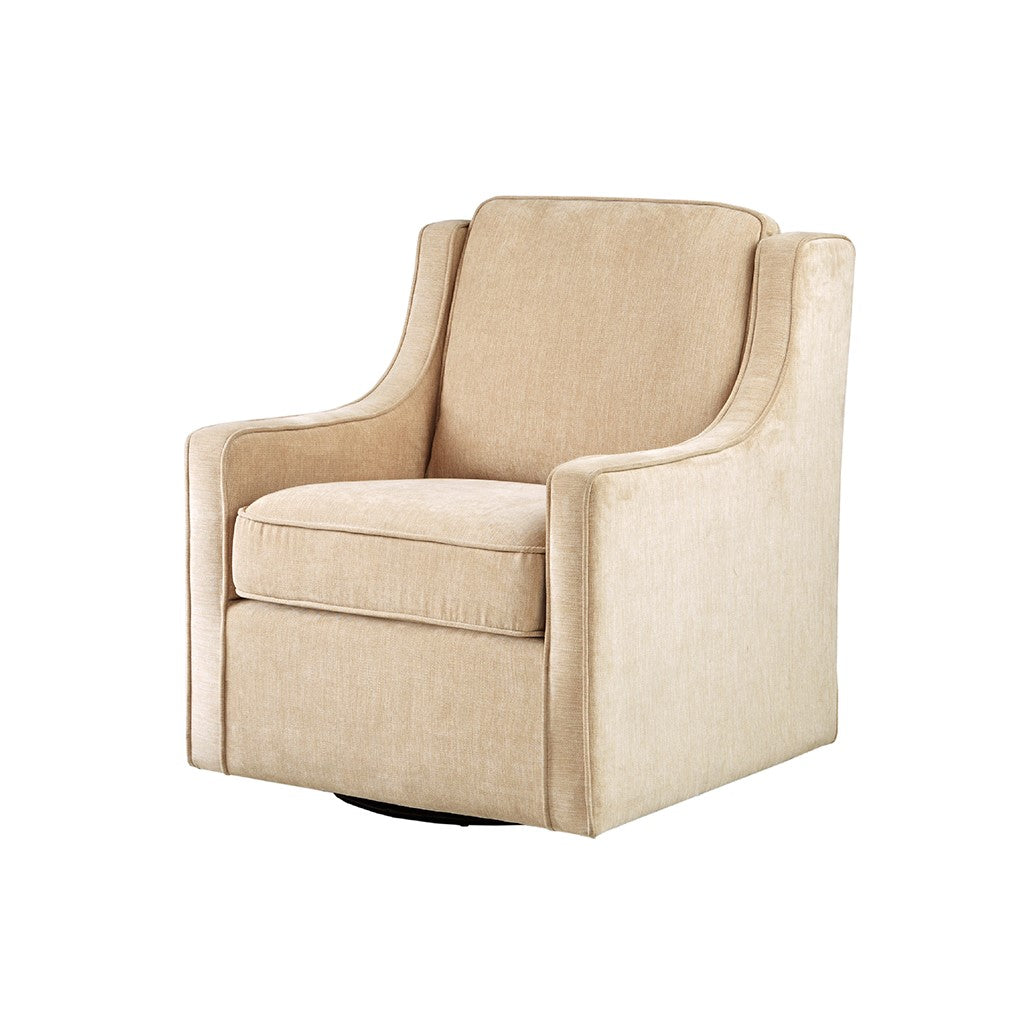 Madison Park Harris Chenille Swivel Chair | Cream