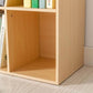 Detail of HOMCOM 6-Cubby Kids Bookcase with Reading Nook and Cushion Natural